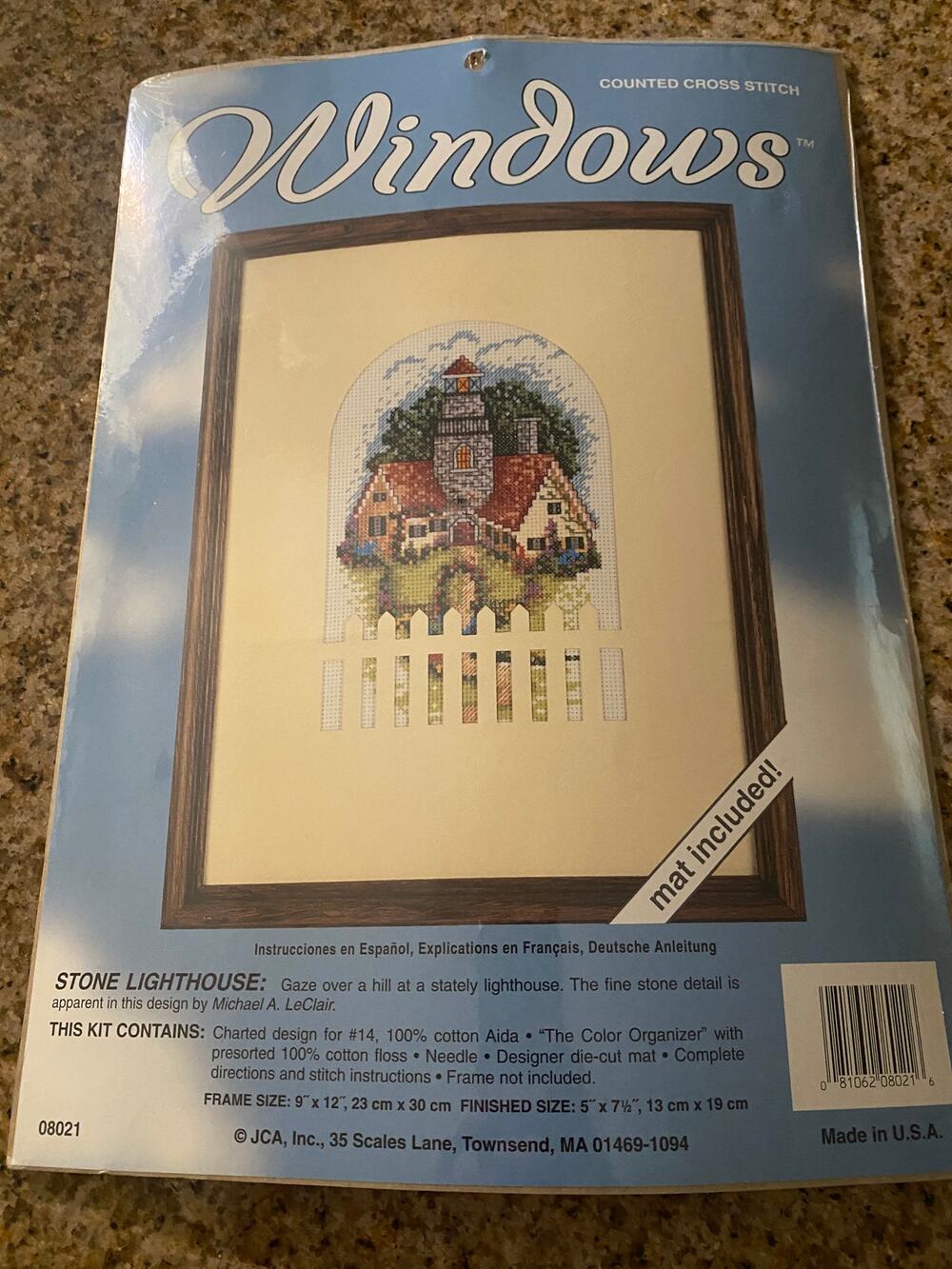 Vintage Cross Stitch Kit "Stone Lighthouse" by Windows